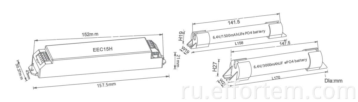 Tri-proof light LED emergency modules